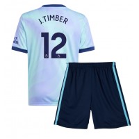 Camiseta Arsenal Jurrien Timber #12 Tercera Equipación para niños 2024-25 manga corta (+ pantalones cortos)